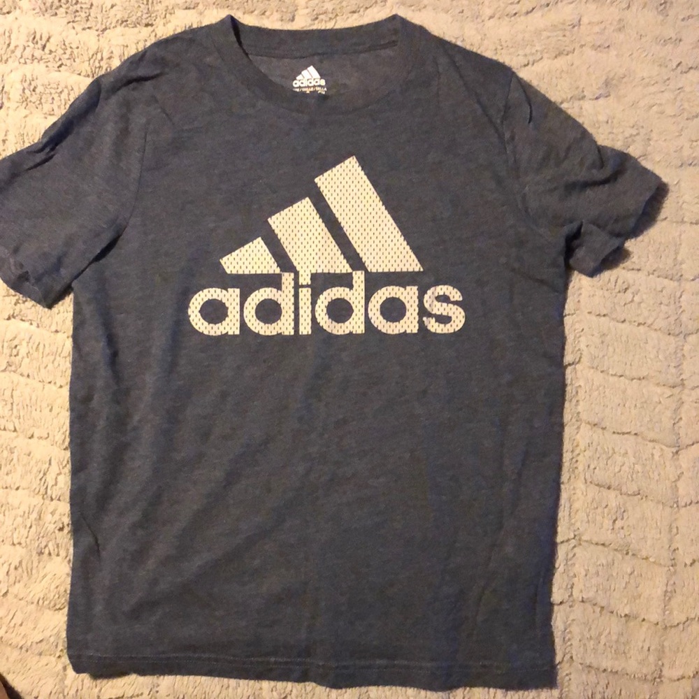 Adidas blue shirt, size 8 boys